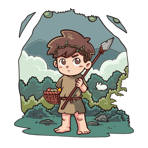 Timmy hunting for artifacts